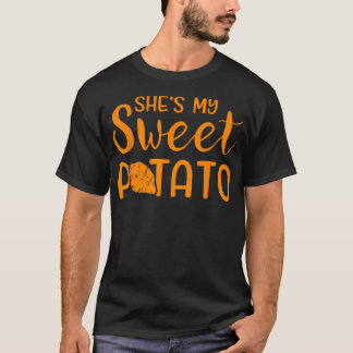 Funny She'S My Sweet Potato Matching Thanksgiving T-Shirt