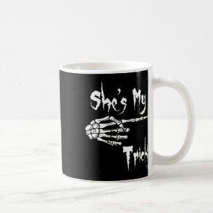 Funny She's My Trick Skeleton Halloween Easy Coupl Coffee Mug