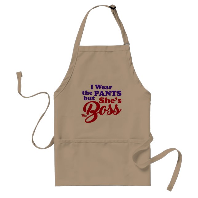 Funny She's the BOSS Typography Standard Apron (Front)