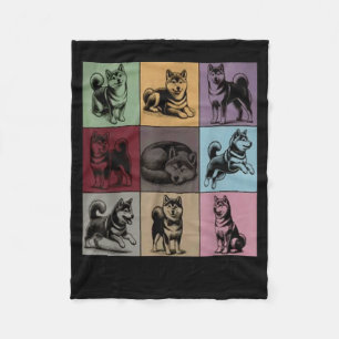 Funny Shiba Dog Quote In My Shiba Inu Era Cool Dog Fleece Blanket