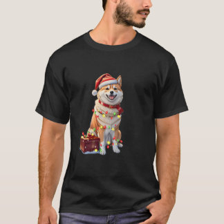 Funny Shiba Inu Christmas Light Gifts Xmas Long Sl T-Shirt