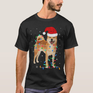 Funny Shiba Inu Christmas Light Gifts Xmas T-Shirt