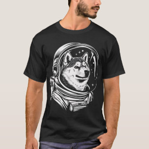 Funny Shiba Inu Dog Astronaut Astro Space Suit Mom T-Shirt