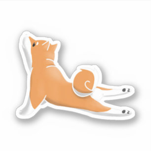 funny shiba inu dog yoga pose birthday gift