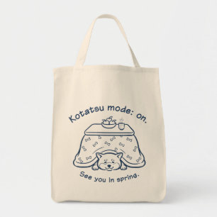 Funny Shiba Inu Kotatsu Mode Winter Tote Bag