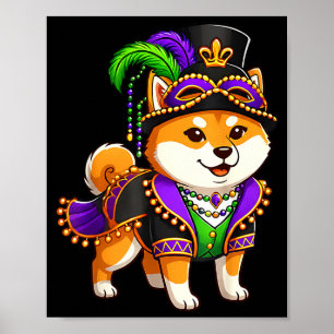 Funny Shiba Inu Lover Festival Carnival Mardi Gras Poster