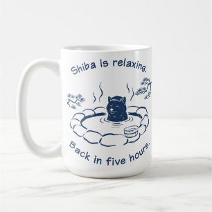 Funny Shiba Inu Onsen Hot Spring Coffee Mug