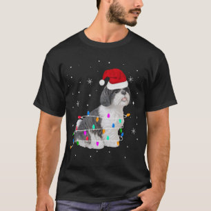 Funny Shih Tzu Christmas Light Gifts Xmas T-Shirt