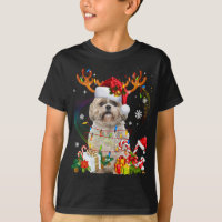 Funny Shih Tzu Christmas Reindeer Christmas Lights