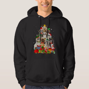 Funny Shih Tzu Christmas Tree Lights Puppy Dog Lov Hoodie
