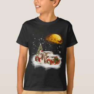 Funny Shih Tzu Dog Snow Red Truck Christmas Xmas T T-Shirt