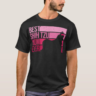 Funny Shih Tzu Mom Art For Women Girl Mother's Day T-Shirt