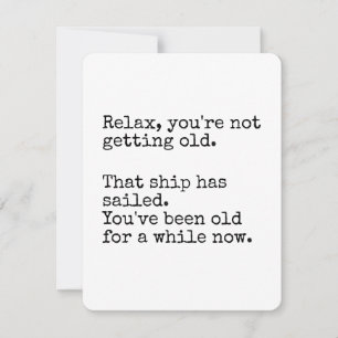 Funny Ship Has Sailed Birthday Party Invitation