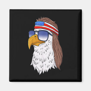 Funny Shirt American Bald Eagle Mullet 4th Of July Magnet