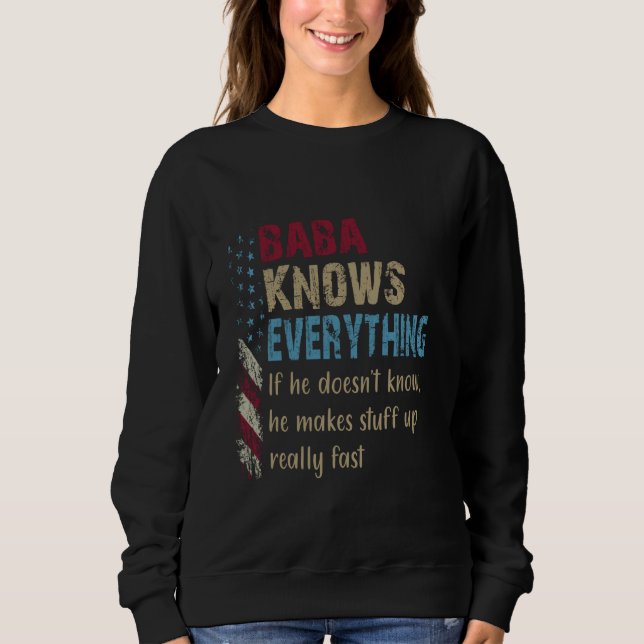 Funny Shirt Baba Know Everything - Grandpa Gift (Front)
