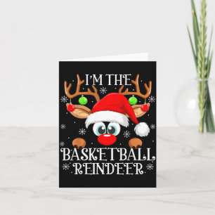 Funny Shirt Basketball Reindeer Christmas Family M Card
