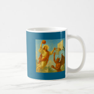 Funny Shirt Christian Religious Jesus Devil Playin Coffee Mug