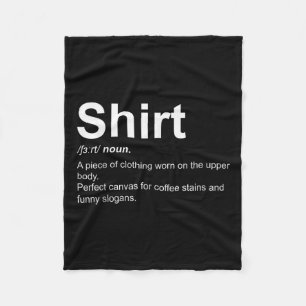 Funny Shirt Definition Quirky Definition Design  Fleece Blanket