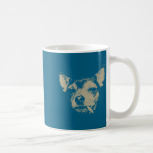 Funny Shirt Dog Smoking Cigarette Chihuahua Meme Coffee Mug
