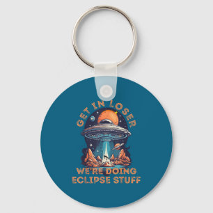 Funny Shirt Get Loser Alien Abduction Solar Key Ring
