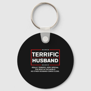 Funny Shirt Husband Trump Terrific Husband Trump Key Ring