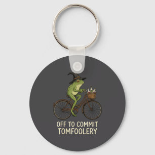 Funny Shirt Off Commit Tomfoolery Cottagecore Frog Key Ring