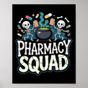 Funny Shirt Pills Pharmacy Pharmacist Squad Hallow Poster