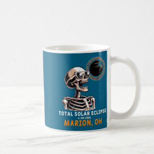 Funny Shirt Skeleton Solar Eclipse Marion Ohio Coffee Mug