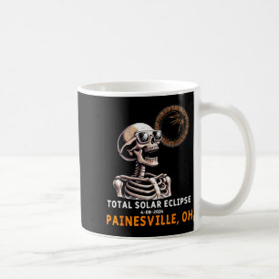 Funny Shirt Skeleton Solar Eclipse Painesville Ohi Coffee Mug