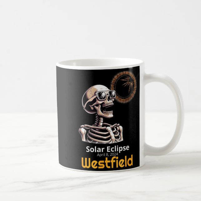 Funny Shirt Skeleton Solar Eclipse Westfield India Coffee Mug (Right)