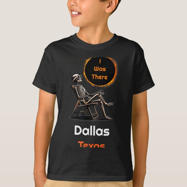 Funny Shirt Solar Eclipse Dallas Texas There (Front)