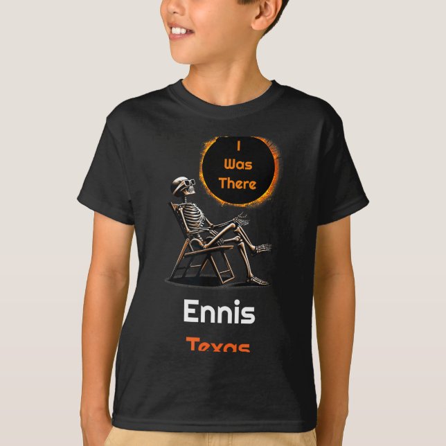 Funny Shirt Solar Eclipse Ennis Texas There (Front)