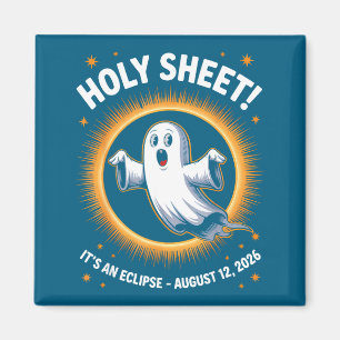 Funny Shirt Solar Eclipse Ghost Holy Sheet Magnet