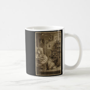 Funny Shirt Vintage Sepia Cat Tattoo Artist Coffee Mug