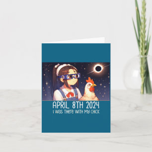 Funny Shirt Watching Total Solar Eclipse Chicken Card
