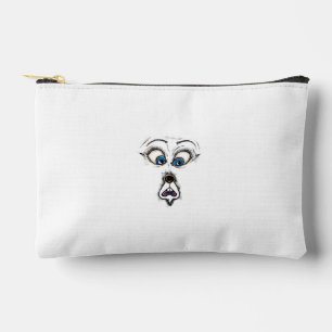 Funny Shocked Cartoon Face T-Shirt Accessory Pouch