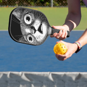 Funny Shocked Cat Pickleball Paddle
