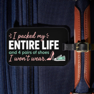 Funny Shoe Lover Travel Humour Luggage Tag