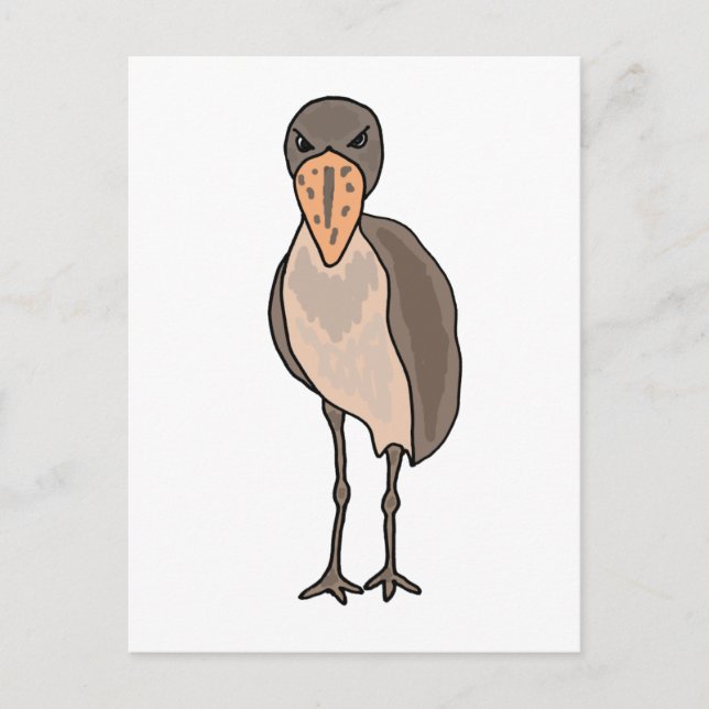 Funny Shoebill Bird Design Postcard (Front)