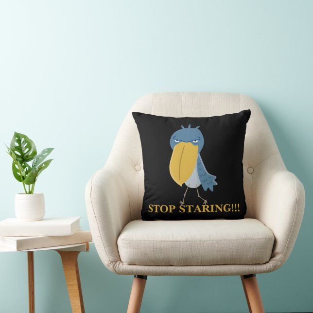 Funny Shoebill Stop Staring Cushion (Chair)
