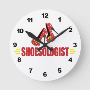 Funny Shoes Round Clock