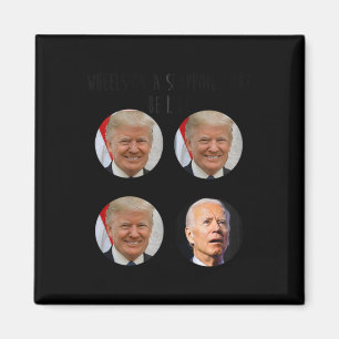 Funny Shopping Cart Trump Biden Election Meme Vote Magnet