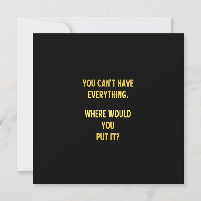 Funny Shopping Hoarding Joke (Front)