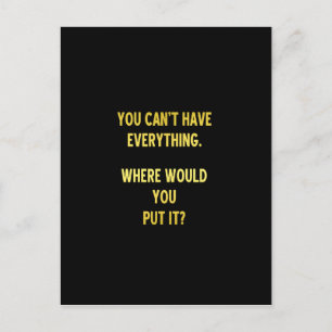 Funny Shopping Hoarding Joke Postcard