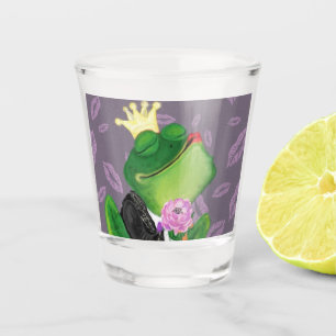 Funny Shot Glass with Frog Prince - Kiss