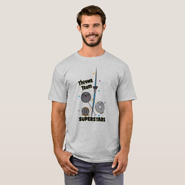 Funny Shot Put Discus Hammer Javelin Throw Shirt (Front Full)