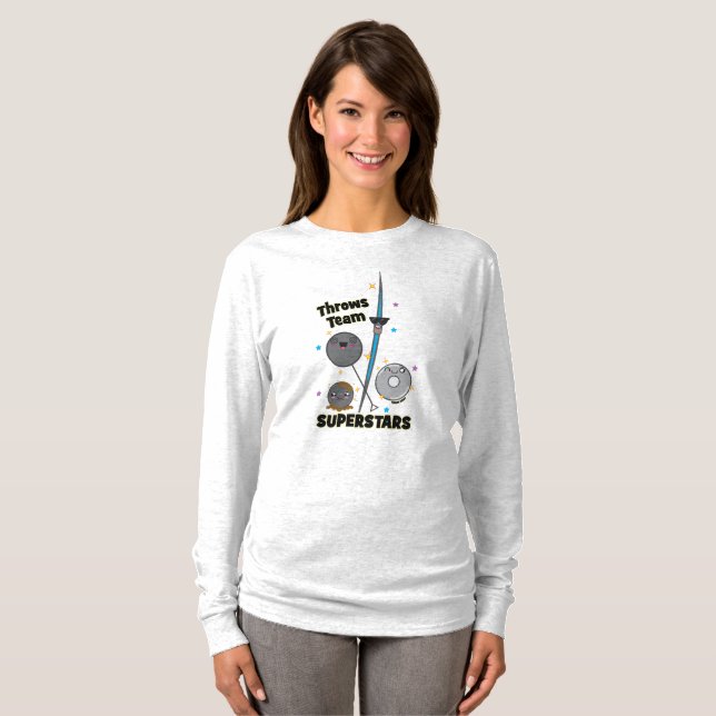 Funny Shot Put Discus Hammer Javelin Throw Shirt (Front Full)