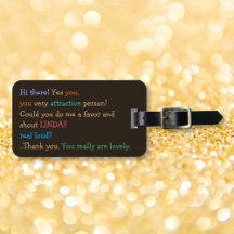 Funny Shout My Name Humour Custom Travel Luggage