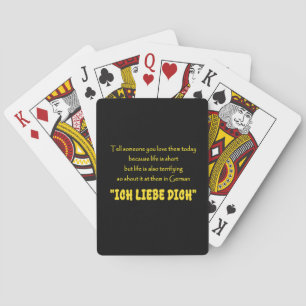 Funny Shout Your Love in German Playing Cards