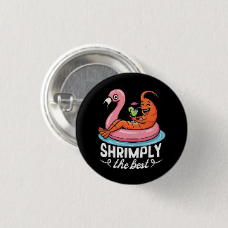 Funny Shrimp Beach Vacation Seafood Summer Pool 3 Cm Round Badge